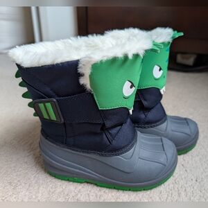 Cat & Jack Toddler Boys Winter Show Boots, Blue Green Grey, Size 10